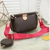 new bags purses Women favorite mini pochette 3pcs accessories crossbody bag vintag shoulder bags leather multi PINK color straps