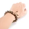 Bracelet en métal de charme en métal hommes cuivre sculpté prière tabétain Bouddhisme Mala Méditation Bracelet de yoga pour femmes Bijoux de guérison