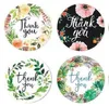 Flower Leaf Plant Sticker Thank You Stickers Circular Decorate Small Gifts Label Manual Multi Function 25mm Mini New Products 2 3jr F2