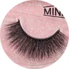Nya 12stylar 3D Mink False Eyelash Natural Long Makeup Lash Extension i bulk med rosa bakgrundsfartyg6402568