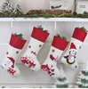 Christmas Ornaments Stockings Socks with Santa Claus Christmas Lovely Bag For Children Candy Gift Bag Fireplace Xmas Tree Decoration