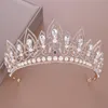 Klipsy do włosów Barrettes Bridal Crown Crystal Akcesoria ślubne Tiara Noble Gold Rhinestone Heakdress1