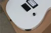 Factory Direct Sale White Electric Gitarr Med Maple Fretboard, Svart hårdvara, kan anpassas som förfrågan