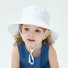 INS cubo de sombrero de sol para niños Sombreros florales de calidad 16 colores Baby Girl Fashion Grass Fisherman Sombreros 9747478