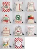 36 stilar Julklappspåsar Santa Claus Environmental Protection Beam Canvas Bag 50 * 70 cm Xmas Custom Elk Candy Presentväskor M132