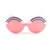 2020 New Lovely Rainbow Kids Round Style Sunglasses Full Plastic Candy Colors Design Cute Eyewear For Boys And Girls Wholesale