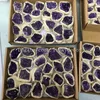 10pcs 20-50mm Taille Aléatoire Naturel Améthyste Druze Cristal Roches Grappes Pierre d'Uruguay Freeform Raw Purple Druzy Geode Quartz Gemstones