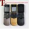 オリジナルのロック解除されたNokia 8800クラシックな携帯電話Bluetoothロシア語アラビア語日本語Keybaord GSMゴールドスライバブラック再生