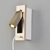 Lâmpada de parede embutida contemporânea de Topoch com luz de arco interior USB para leitura Livro de cabeceira ajustável Libe