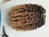 Whole Brazylian Human Hair Vrgin Remy Hair Extensywnie w perwersyjnym stylu kręconym naturalny czarnbrownbonde ombre color4074332