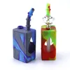 Games Player Box Square Shape Smoking pipe tobacco silicone water bong herb vaporizer dab rig with glass bowl oil burner hookah DHL