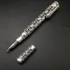 Real Silver Pen Pendant Män 925 Sterling Silver Vintage Carved Openwork Business Pen Pendant Present Male Ren Silver Pen Smycken
