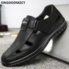 Sandals Mens Summer Italian Leather For Men Designer Shoes Mens-shoes-casual Sandalias Hombre Sepatu Sneaker Pria