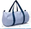 New-18 * 9 * 9.5インチパーソナライズSeersucker Duffle Bag Wholesaleブランクキッズバレルバッグプレッピー子供の旅行バッグ
