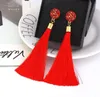 Crystal Long Tassel Drop Earrings For women Ethnic Geometric Rose flower Sign Dangle Statement Earring 2019 Fashion Jewelry in Bulk GD505