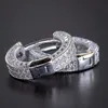 Unisex 925 Sterling Silver 14K Gold White Gold Lab Diamond Round Gemestone Small Huggie Hoop Earrings for Women Men Fashion Jewelry