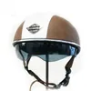 KCO Couro PU Meia Capacete Da Motocicleta Capacete Scooter Elétrico Feminino Vintage Retro Moto Masculina E-bike Moto casco348A