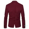 Mode- V-hals Lange Mouwen Mens Corduroy Blazer Mode Single Button Solid Color Mens Pits Jasje Lente Mannelijke Apparel