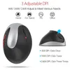 Ergonomic Wireless Mice Desktop Portable Universal Vertical Optical Mices with 2400DPI for Laptops PC Notebook