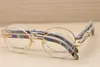 Vintage optische Brillengestell, runder Rahmen, Pfauenholz-Bein, Brillengestell, Brille für Männer und Frauen, Myopie-Gestell, 55 mm, mit Orignal 293t