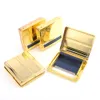Goud Metalen Sigaret Roller Box Gadgets voor Mannen Case Storage voor 70MM Vloei Tabak Machine Roken Accessoires Mannen Gift6407142