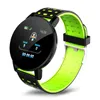 Smart Watch 119 Plus IP67 Braccialetti per braccialetti impermeabili Monitoraggio del sonno Universal Sports Fitness Tracker Smartwatch per smartphone