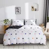 Bedbladen sets ingerichte platte vellen 3 stks Bruin Twin Double Queen King Beddengoed Sets Tiener Kinderen Quilt Cover Bed kussenslopen