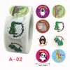 어린이 자기 접착 긍정적 인 단어 인센티브 스티커 라벨 동물 모양 벽 데칼 YJL897에 대한 500PCS / 롤 동물 보상 스티커