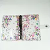 A6 Färgglada anteckningsblock Rainbow Clear Circular Ring Binder Soft PVC Notebook Cover Protective Shell Enkel Vattentät Dagbok Handböcker Yttre hölje