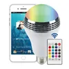 스마트 RGB E27 전구 블루투스 스피커 램프 Dimmable LED 무선 음악 전구 조명 색상 앱 제어를 통해 변경 원격 제어