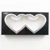 밍크 속눈썹 포장 상자 3D 밍크 속눈썹 박스 심장 모양 래시 스트라이프 빈 케이스 종이 래시 박스 포장 속눈썹 롤리팝