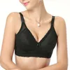 Damen-BHs in Übergröße, volle Körbchen, ungepolsterter Baumwoll-Büstenhalter, ungefütterter Spitzen-Bralette, kabelloser Minimizer-BH, Dessous BH1243E