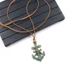 S1619 Hot Fashion Smycken Vintage Punk Skull Anchor Elephant Pendant Halsband