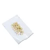 6×9 cmクリア/ホワイトオープントップポリプラスチックヒートシール食品グレードパッキングバッグ真空ポリ袋涙付ハーブ