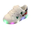 Barn Baby Flickor Pojkar Flower Butterfly Led Light Luminous Sport Shoes