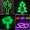 Multi Style Neon Sign Kolorowe Tęczowe LED Lampki Nocne do Pokoju Strona Główna Dekoracje Ślubne Lampa Stołowa zasilana przez usb