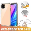 Coques en TPU transparentes souples de 1 mm pour iPhone 13 12 Pro MAX XS 8 Plus Samsung Note 20 A21s S22 Plus A53 Housse de protection transparente antichoc avec sac OPP