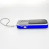 L-088 LED 자동 스캔 FM 라디오 수신기 지원 TF / SD 미니 MP3 음악 플레이어 스피커 / USB (블랙 + 블루)