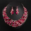 Vintage Statement Crystal Necklace Earrings Set Retro Dubai Bridal Jewelry Sets Women039s Party Luxury Big Colorful Jewellery G3706689