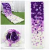 3D 2M Шелковый Роуз пион Roll Up Искусственный цветок Стеновые панели Wedding Backdrop Decor Party Event Baby Shower Flower Runner на заказ