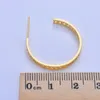 20st Circle 30mm 24K guldfärg mässing rund cirkel örhängen loop stud örhängen högkvalitativa smycken fynd tillbehör