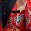 Mode 2020 Neue Männer Kleidung Bankett Kleid Anzug Bühne Herren Blazer Polyester Singe Taste Rot Casual Blazer Chinesischen Stil S2321