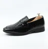 Avrupa Classics Tarzı El Yapımı Deri Erkek Kahverengi siyah Formal Ayakkabı Büro İş Gelinlik Loafer Ayakkabı Slip I236