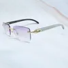 Naturalne okulary przeciwsłoneczne z rogu bawolego męskie i damskie luksusowe designerskie Carters okulary przeciwsłoneczne bez oprawek Vintage Driving Summer Shades Eyewear