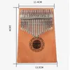 Creatieve 17 Toetsen Kalimba Duimpiano Hoogwaardige Houten Mahonie Body Muziekinstrument Tune Hamer Voor Beginners Vingerpiano1267H