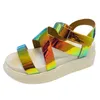 Women Thick Bottom Wedge Heel Sandals Ladies Casual Comfy Sandals Reflective Platform Shoes Summer Beach #31