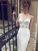 흰색 백리스 레이스 인어 웨딩 드레스 2020 새로운 섹시한 fishtail 웨딩 드레스 신부 드레스 Vestido de Noiva 가운 드 모어