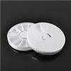 200 stks Ronde 12 Compartiment Opslag Wheel Case Nail Art Lege Container Nail Art Tool Case Nail Care Tool Box Groothandel