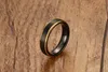 간단한 남성 밴드 반지 기본 텅스텐 스틸 블랙 골드 컬러 스텝 에지 마감 처리 센터 패션 남성 결혼 약혼 보석 액세스 액 액세스