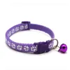 12styles Dog Puppy Cat Collar Breakaway Adjustable Cats Collars with Bell Bling Paw Charms pet decoration supplies YYA3847577254